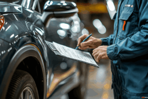 車両の点検作業の様子