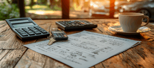 車検場で車が検査を受けている様子