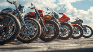 複数のバイクが並ぶイメージ画像